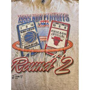Vintage NBA 1995 playoffs Bulls Magic Round 2 Single Stitch Shirt Salem Men’s XL